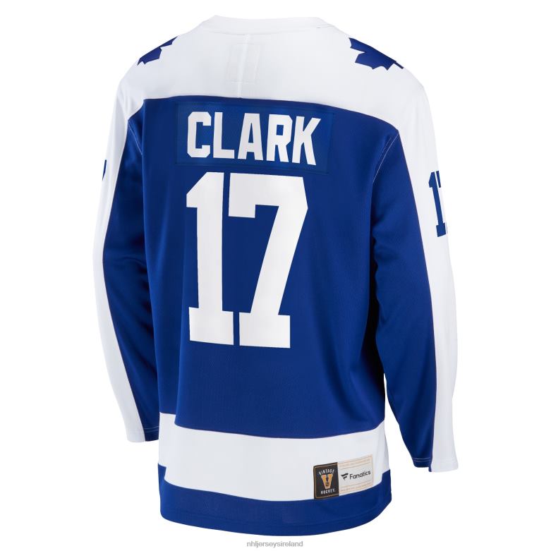 NHL Men Toronto Maple Leafs Wendel Clark Fanatics Branded Blue Breakaway Retired Player Jersey D002V270 Clothing