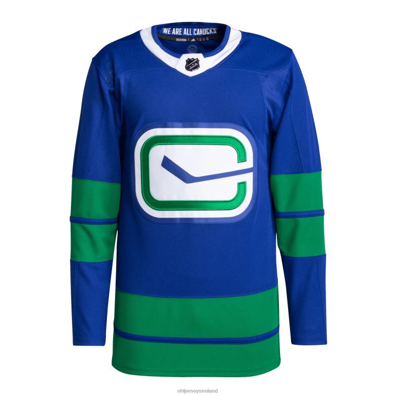NHL Men Vancouver Canucks Adidas Blue Alternate Primegreen Authentic Pro Blank Jersey D002V1370 Clothing
