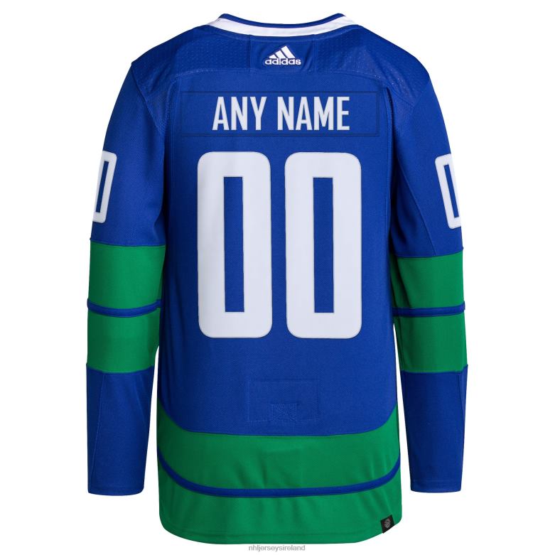 NHL Men Vancouver Canucks Adidas Royal Primegreen Authentic Pro Custom Jersey D002V2038 Clothing