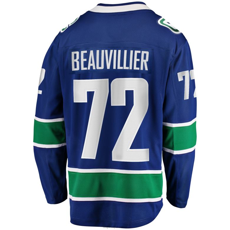 NHL Men Vancouver Canucks Anthony Beauvillier Fanatics Branded Blue Home Breakaway Jersey D002V1616 Clothing