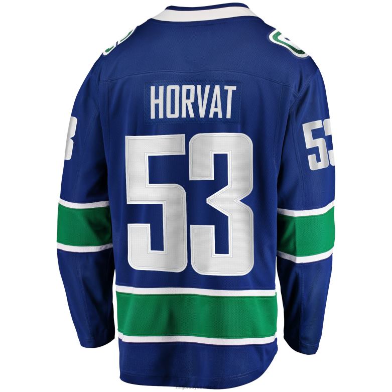 NHL Men Vancouver Canucks Bo Horvat Fanatics Branded Blue Home Breakaway Jersey D002V1868 Clothing