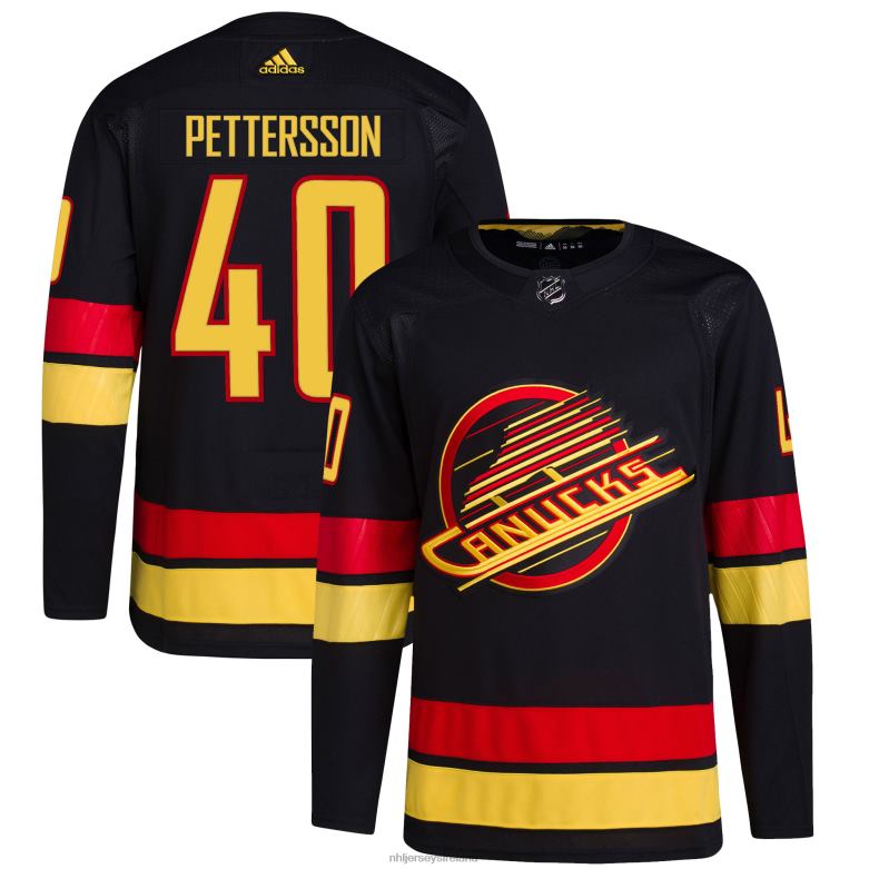 NHL Men Vancouver Canucks Elias Pettersson Adidas Black Alternate - 2022/23 Primegreen Authentic Pro Player Jersey D002V726 Clothing