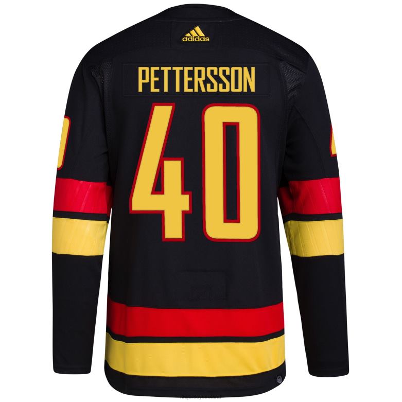 NHL Men Vancouver Canucks Elias Pettersson Adidas Black Alternate - 2022/23 Primegreen Authentic Pro Player Jersey D002V726 Clothing
