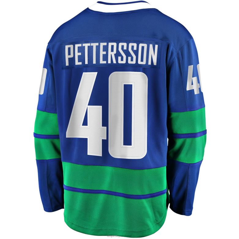 NHL Men Vancouver Canucks Elias Pettersson Fanatics Branded Royal 2019/20 Alternate Premier Breakaway Player Jersey D002V1920 Clothing