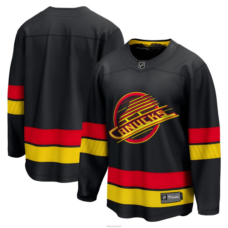NHL Men Vancouver Canucks Fanatics Branded Black Alternate - 2022/23 Premier Breakaway Jersey D002V1208 Clothing