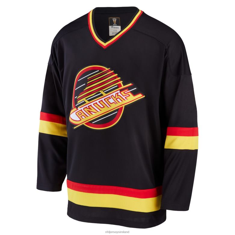 NHL Men Vancouver Canucks Fanatics Branded Black Premier Breakaway Heritage Jersey D002V444 Clothing