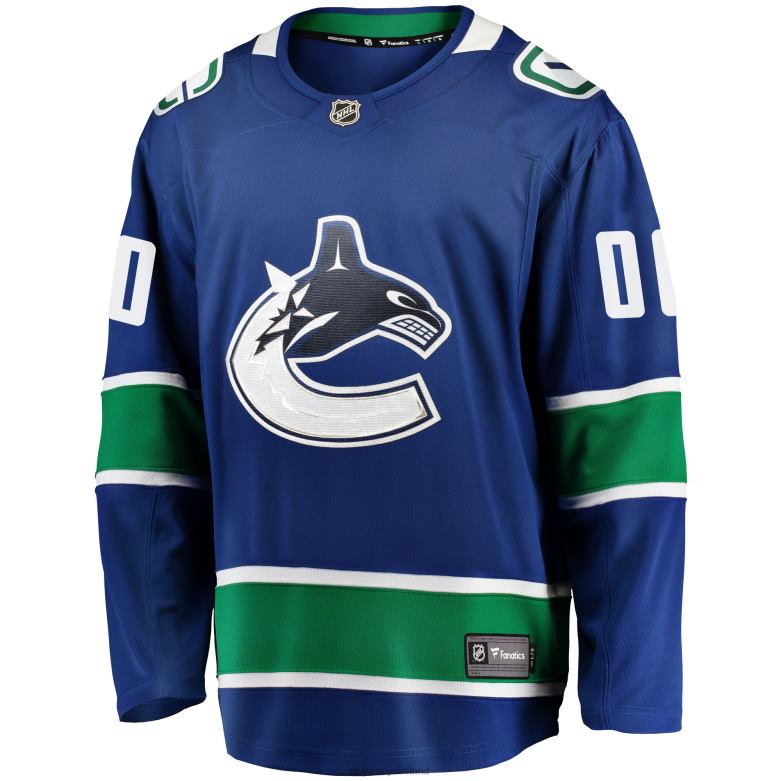 NHL Men Vancouver Canucks Fanatics Branded Blue Home Team Breakaway Custom Jersey D002V1389 Clothing