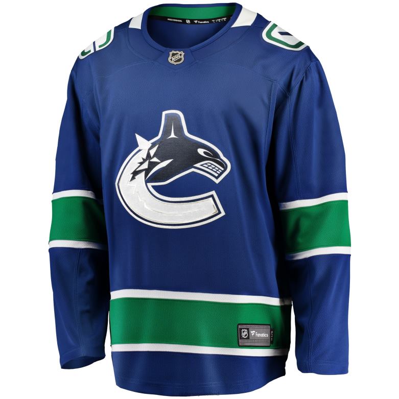 NHL Men Vancouver Canucks Fanatics Branded Blue Home Team Breakaway Jersey D002V893 Clothing
