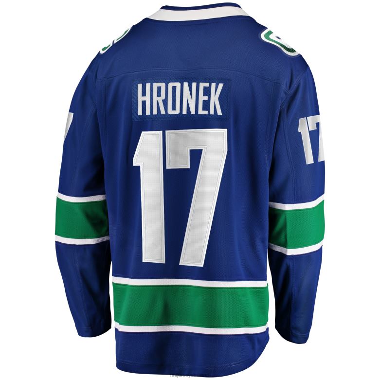 NHL Men Vancouver Canucks Filip Hronek Fanatics Branded Blue Home Breakaway Jersey D002V2004 Clothing