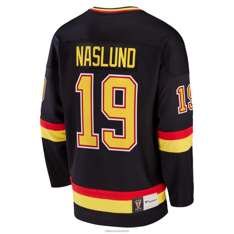 NHL Men Vancouver Canucks Markus Naslund Fanatics Branded Black Breakaway Retired Player Jersey D002V1930 Clothing