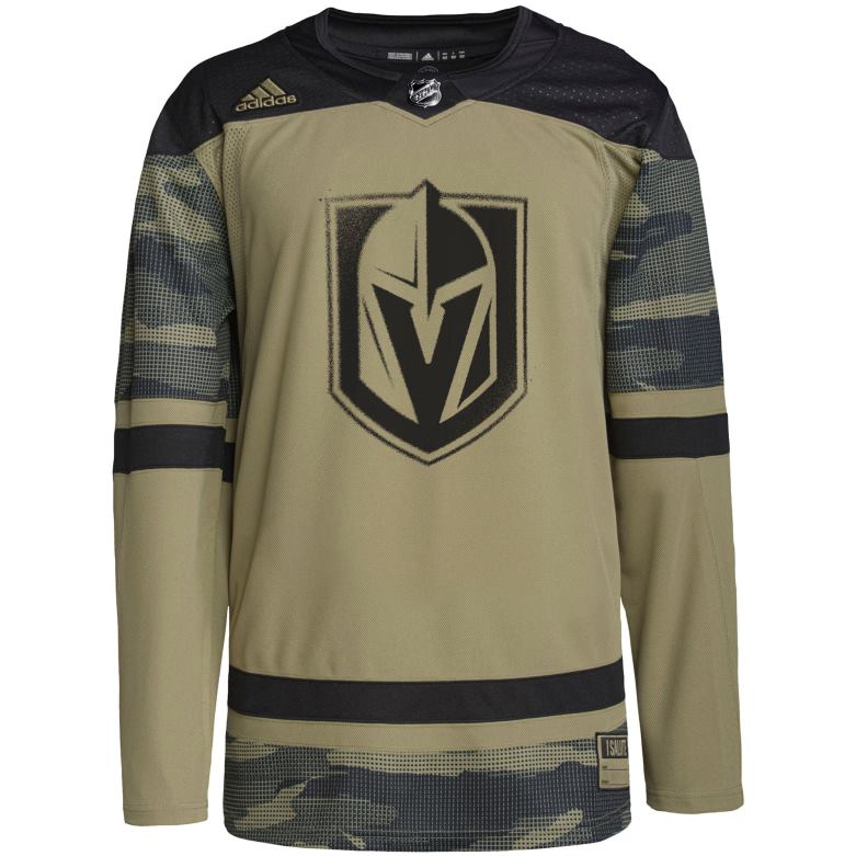 NHL Men Vegas Golden Knights Adidas Camo Military Appreciation Team Authentic Custom Practice Jersey D002V2272 Clothing