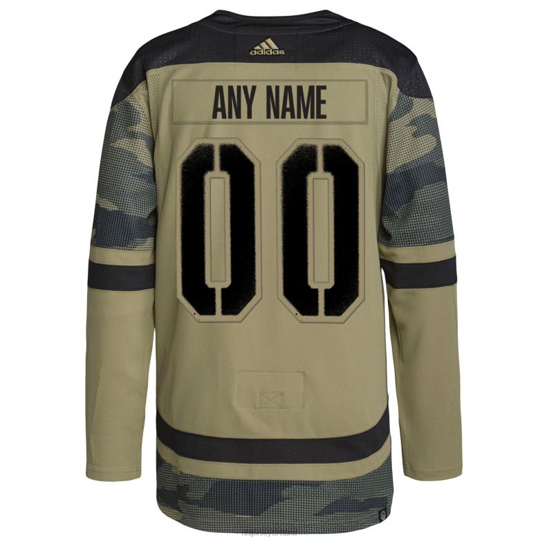NHL Men Vegas Golden Knights Adidas Camo Military Appreciation Team Authentic Custom Practice Jersey D002V2272 Clothing