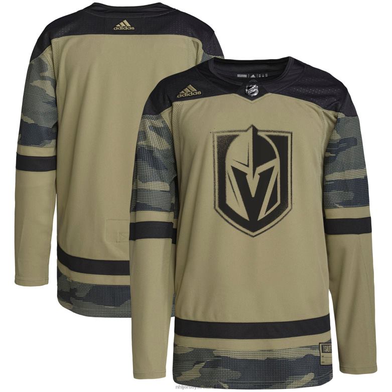 NHL Men Vegas Golden Knights Adidas Camo Military Appreciation Team Authentic Practice Jersey D002V453 Clothing
