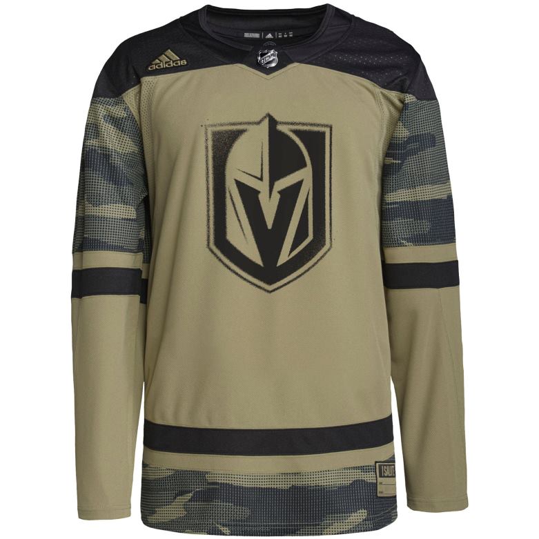 NHL Men Vegas Golden Knights Adidas Camo Military Appreciation Team Authentic Practice Jersey D002V453 Clothing