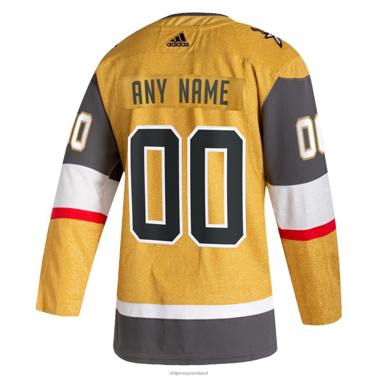 NHL Men Vegas Golden Knights Adidas Gold Home Authentic Custom Jersey D002V2392 Clothing