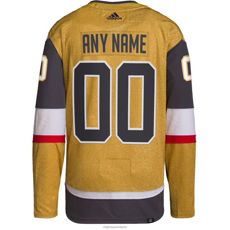 NHL Men Vegas Golden Knights Adidas Gold Home Authentic Primegreen Custom Jersey D002V2058 Clothing