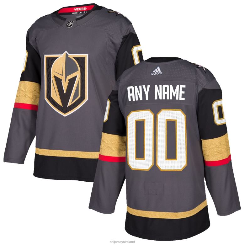 NHL Men Vegas Golden Knights Adidas Gray Alternate Authentic Custom Jersey D002V1375 Clothing