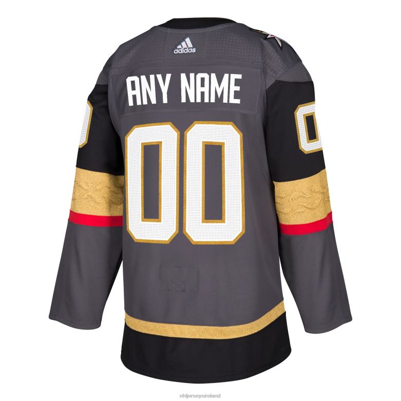 NHL Men Vegas Golden Knights Adidas Gray Alternate Authentic Custom Jersey D002V1375 Clothing