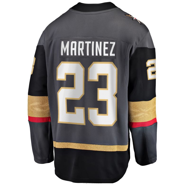 NHL Men Vegas Golden Knights Alec Martinez Fanatics Branded Gray Breakaway Alternate Player Jersey D002V1347 Clothing
