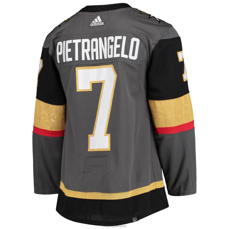 NHL Men Vegas Golden Knights Alex Pietrangelo Adidas Gray Alternate Primegreen Authentic Pro Player Jersey D002V899 Clothing