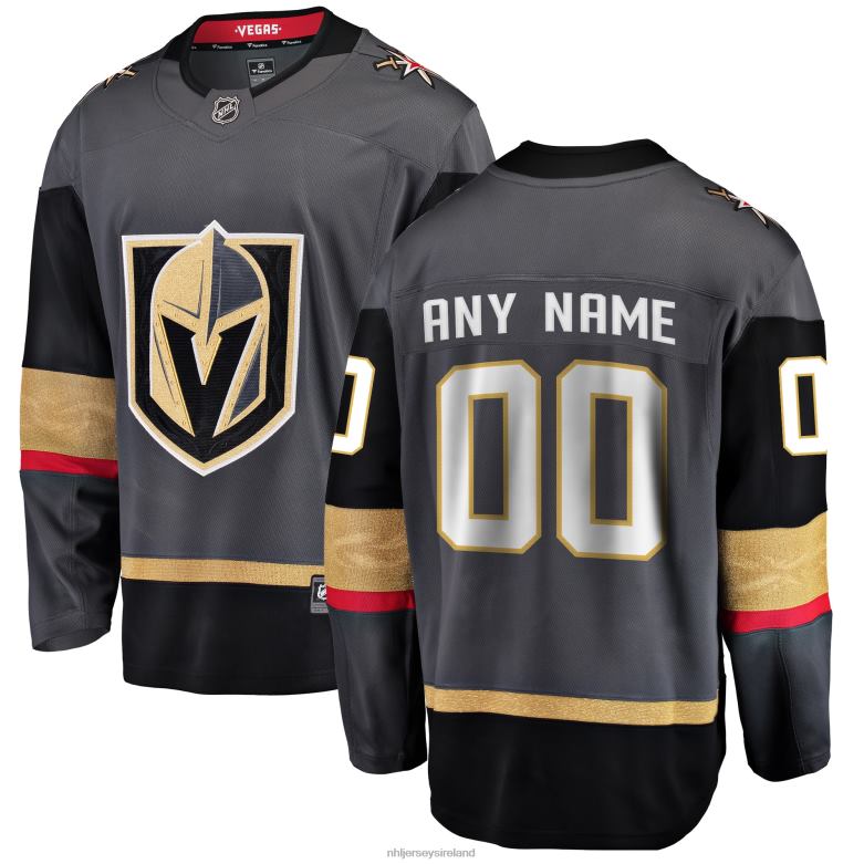 NHL Men Vegas Golden Knights Fanatics Branded Gray Alternate Breakaway Custom Jersey D002V175 Clothing