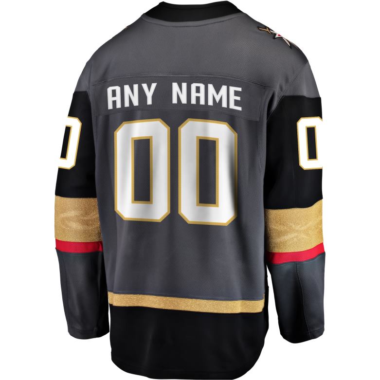 NHL Men Vegas Golden Knights Fanatics Branded Gray Alternate Breakaway Custom Jersey D002V175 Clothing