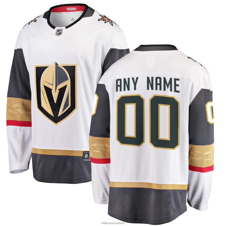 NHL Men Vegas Golden Knights Fanatics Branded White Away Breakaway Custom Jersey D002V432 Clothing