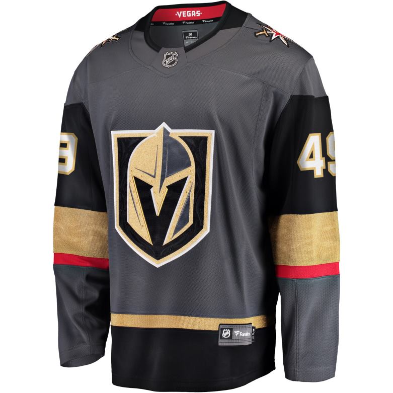 NHL Men Vegas Golden Knights Ivan Barbashev Fanatics Branded Gray Home Breakaway Jersey D002V2034 Clothing