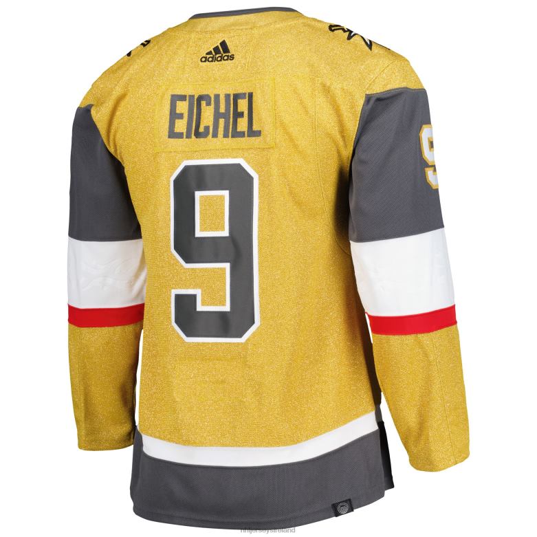 NHL Men Vegas Golden Knights Jack Eichel Adidas Gold Primegreen Authentic Pro Alternate Player Jersey D002V669 Clothing