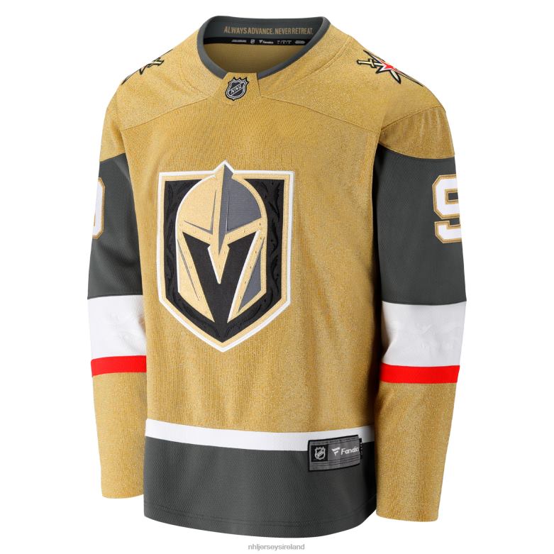 NHL Men Vegas Golden Knights Jack Eichel Fanatics Branded Gold Alternate Premier Breakaway Player Jersey D002V5 Clothing