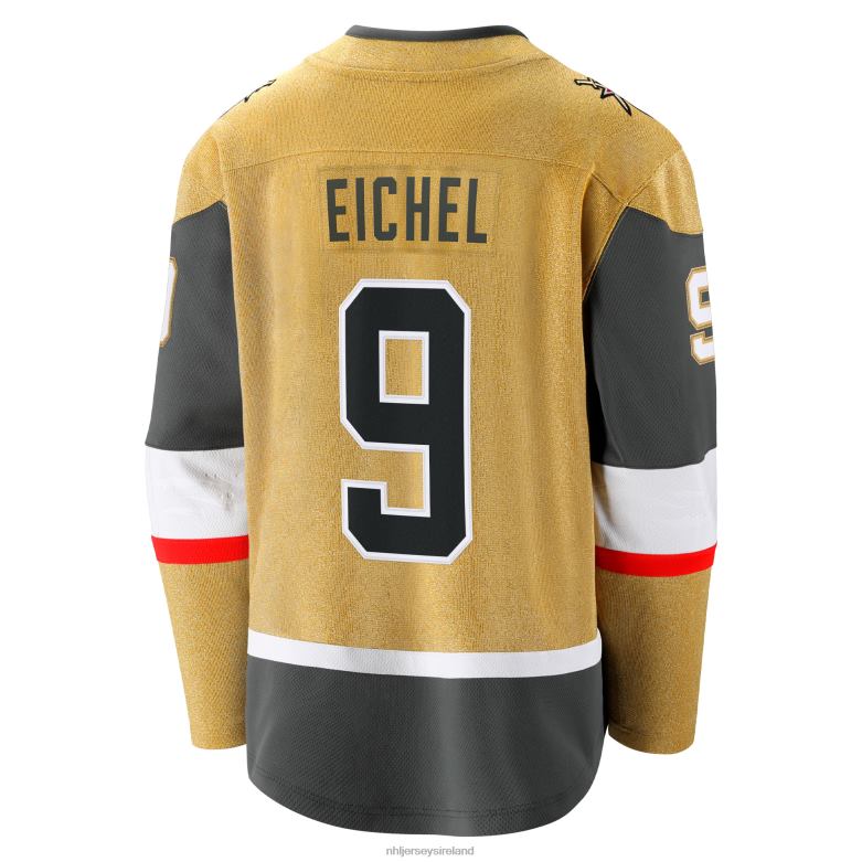 NHL Men Vegas Golden Knights Jack Eichel Fanatics Branded Gold Alternate Premier Breakaway Player Jersey D002V5 Clothing