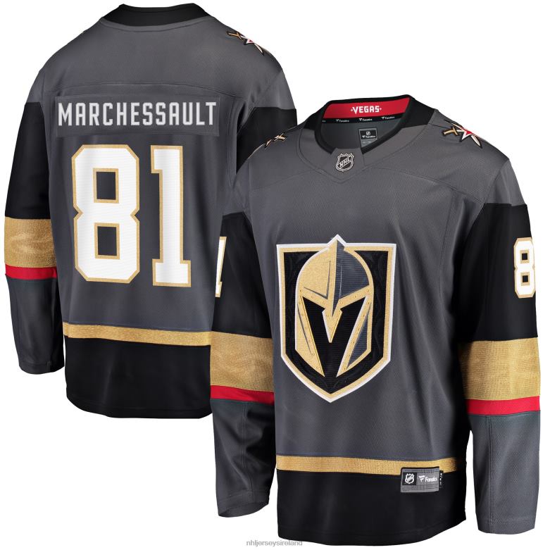NHL Men Vegas Golden Knights Jonathan Marchessault Fanatics Branded Gray Alternate Breakaway Player Jersey D002V981 Clothing