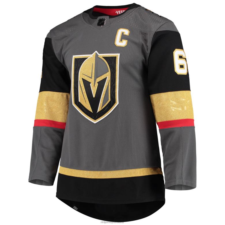 NHL Men Vegas Golden Knights Mark Stone Adidas Gray Alternate Captain Patch Primegreen Authentic Pro Player Jersey D002V851 Clothing