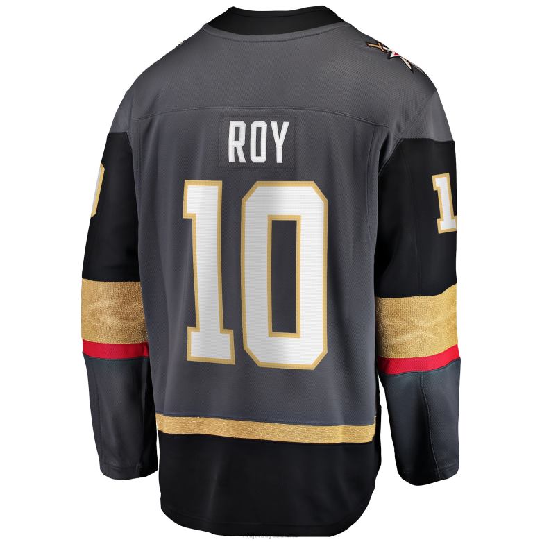 NHL Men Vegas Golden Knights Nicolas Roy Fanatics Branded Gray Home Breakaway Player Jersey D002V1676 Clothing