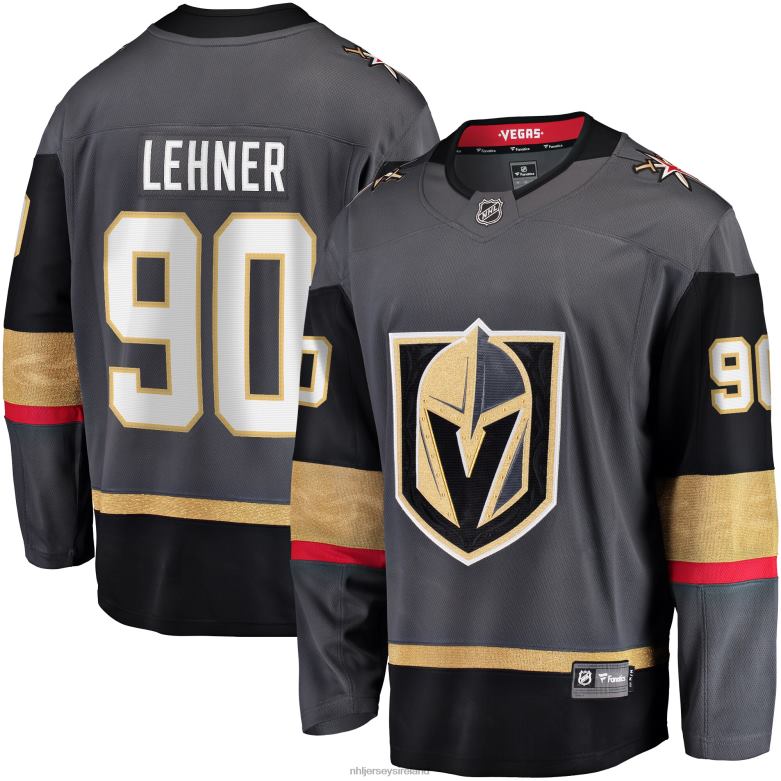 NHL Men Vegas Golden Knights Robin Lehner Fanatics Branded Gray Breakaway Alternate Player Jersey D002V2230 Clothing