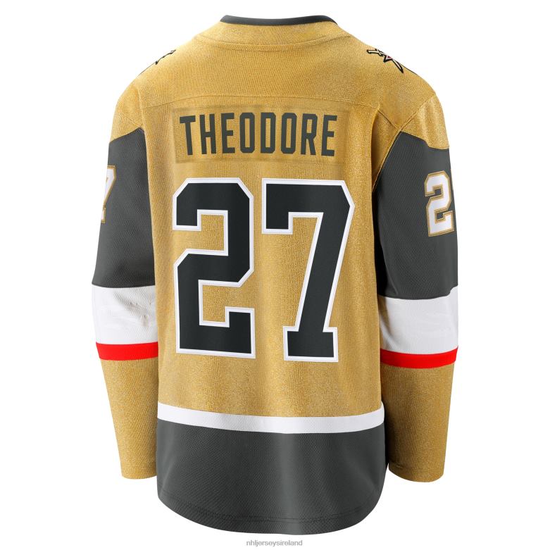 NHL Men Vegas Golden Knights Shea Theodore Fanatics Branded Gold Home Breakaway Jersey D002V1919 Clothing