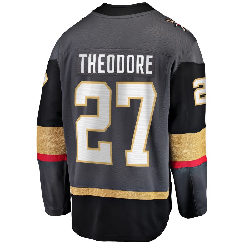 NHL Men Vegas Golden Knights Shea Theodore Fanatics Branded Gray Alternate Premier Breakaway Player Jersey D002V898 Clothing