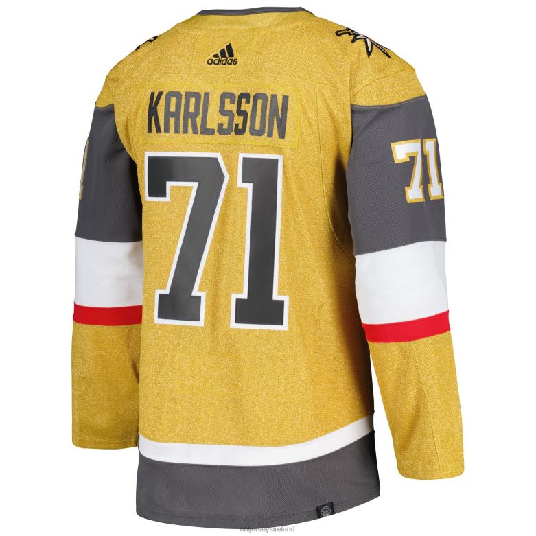 NHL Men Vegas Golden Knights William Karlsson Adidas Gold Primegreen Authentic Pro Player Jersey D002V1925 Clothing