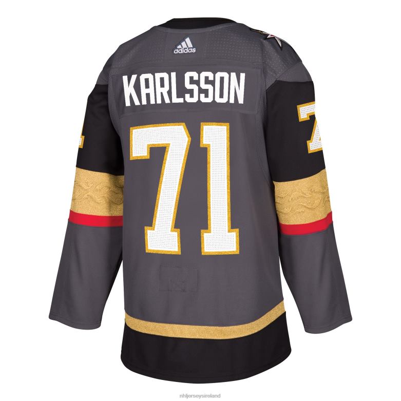 NHL Men Vegas Golden Knights William Karlsson Adidas Gray Alternate Authentic Player Jersey D002V1722 Clothing
