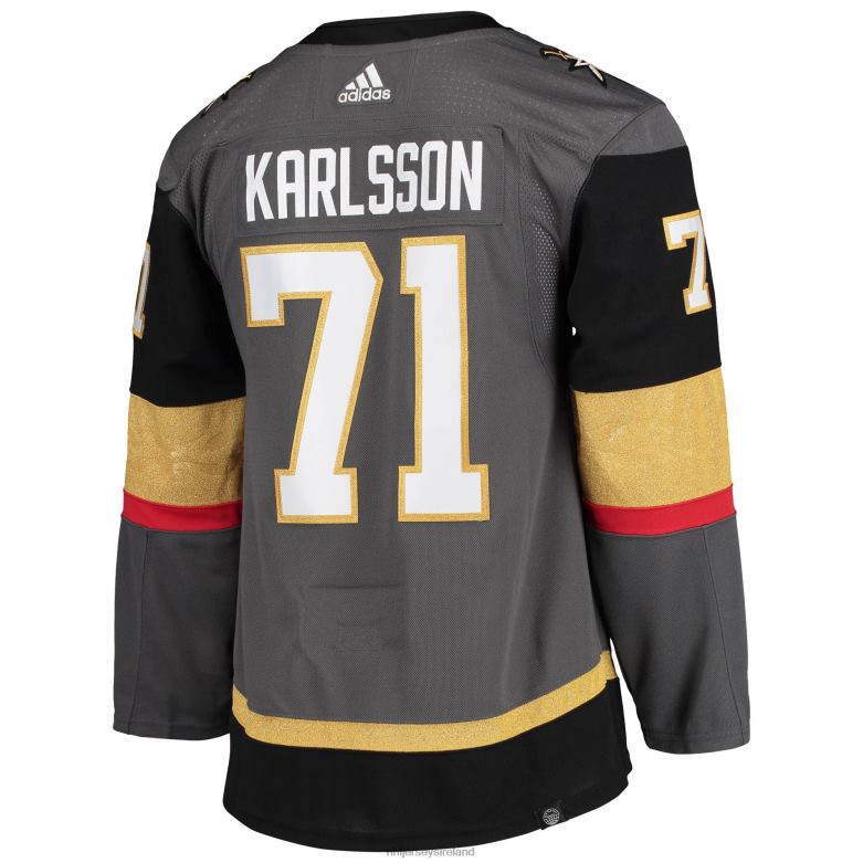 NHL Men Vegas Golden Knights William Karlsson Adidas Gray Alternate Primegreen Authentic Pro Player Jersey D002V548 Clothing