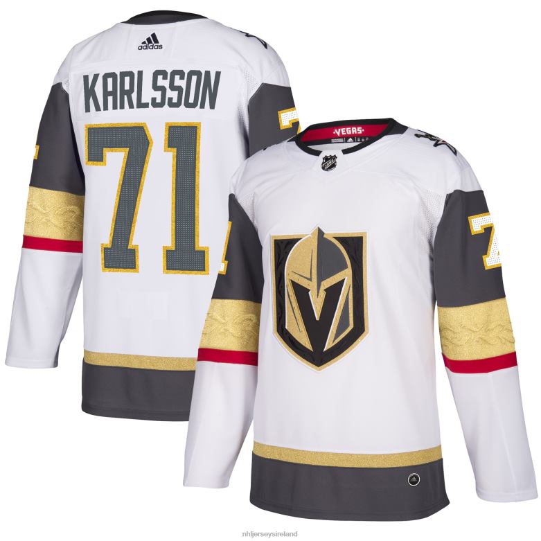 NHL Men Vegas Golden Knights William Karlsson Adidas White Authentic Player Jersey D002V486 Clothing