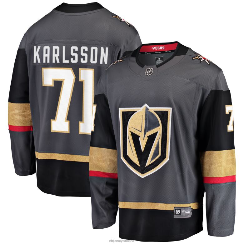 NHL Men Vegas Golden Knights William Karlsson Fanatics Branded Gray Alternate Premier Breakaway Player Jersey D002V285 Clothing