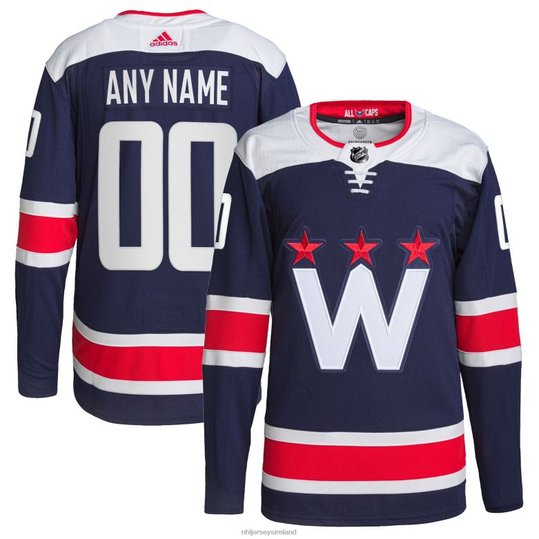 NHL Men Washington Capitals Adidas Navy Alternate Authentic Pro Custom Jersey D002V2269 Clothing