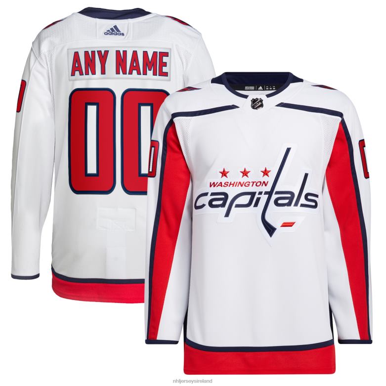 NHL Men Washington Capitals Adidas White Away Primegreen Authentic Pro Custom Jersey D002V2040 Clothing