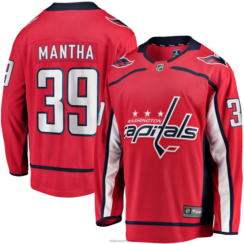 NHL Men Washington Capitals Anthony Mantha Fanatics Branded Red 2017/18 Home Breakaway Replica Jersey D002V2442 Clothing
