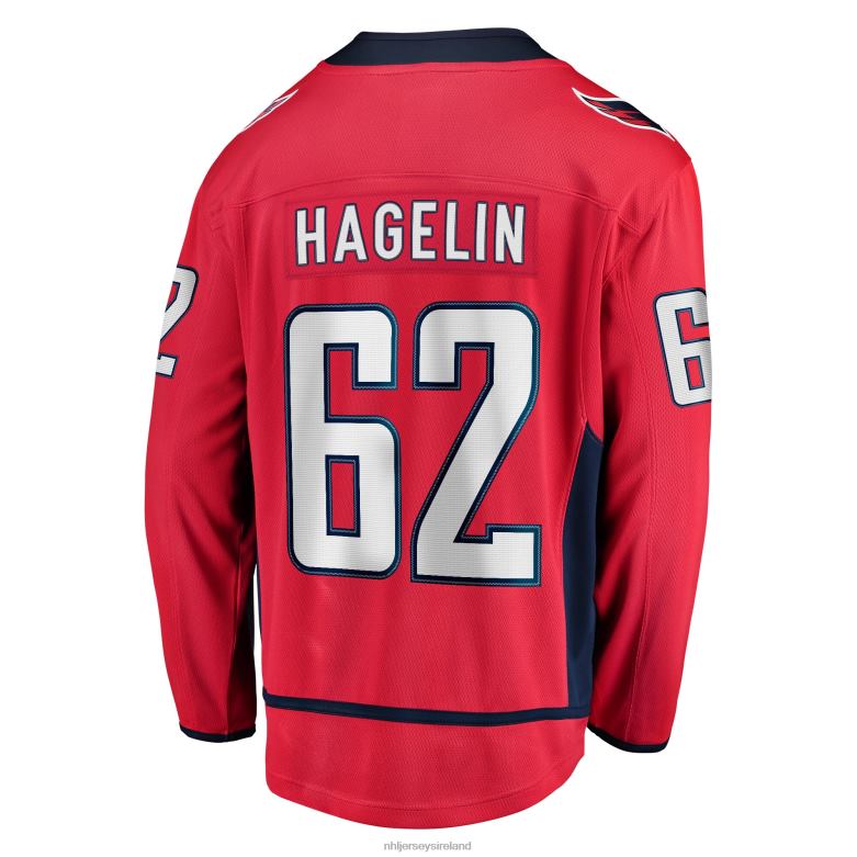 NHL Men Washington Capitals Carl Hagelin Fanatics Branded Red Replica Player Jersey D002V1845 Clothing