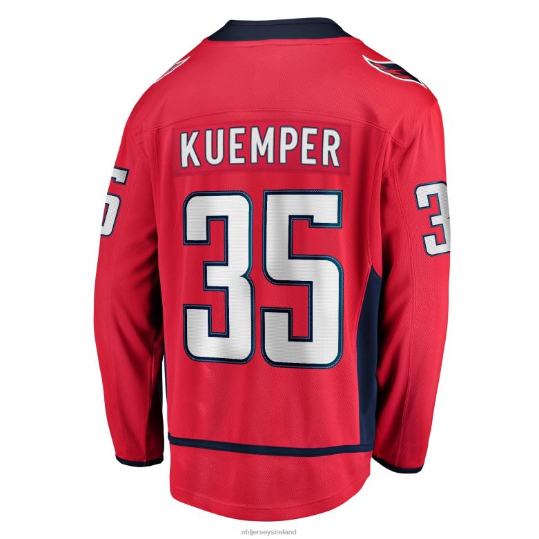 NHL Men Washington Capitals Darcy Kuemper Fanatics Branded Red Home Breakaway Player Jersey D002V1217 Clothing