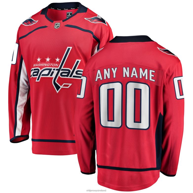 NHL Men Washington Capitals Fanatics Branded Red Home Breakaway Custom Jersey D002V601 Clothing