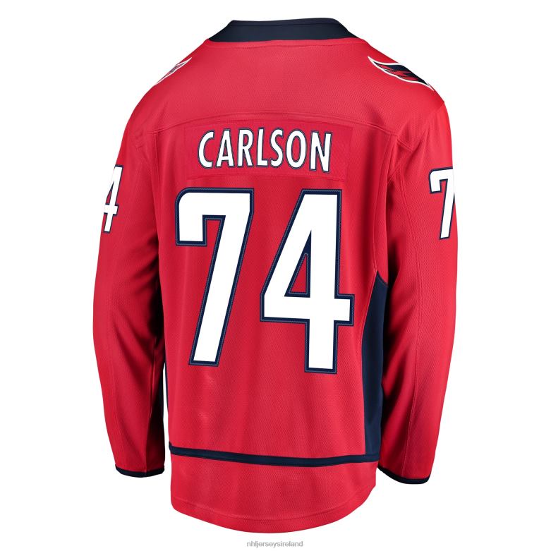 NHL Men Washington Capitals John Carlson Fanatics Branded Red Home Breakaway Player Jersey D002V1314 Clothing