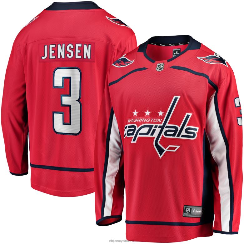 NHL Men Washington Capitals Nick Jensen Fanatics Branded Red Replica Player Jersey D002V1944 Clothing